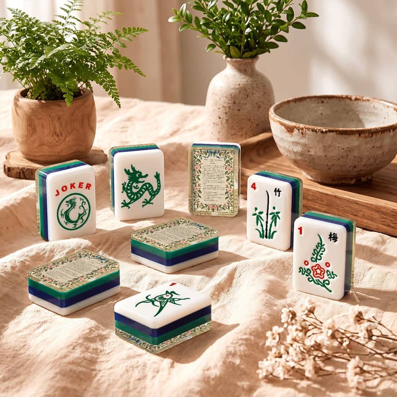 Splash Of Mahj And Color Co. Book Lover Literacy 4Layer — Blue Green