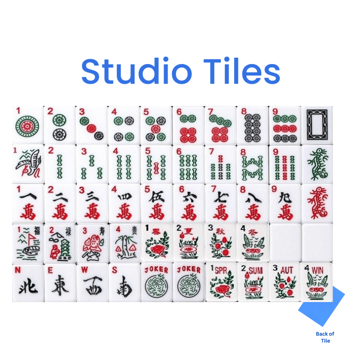 Pat's Monograms Studio Tiles — 2-Color Blue