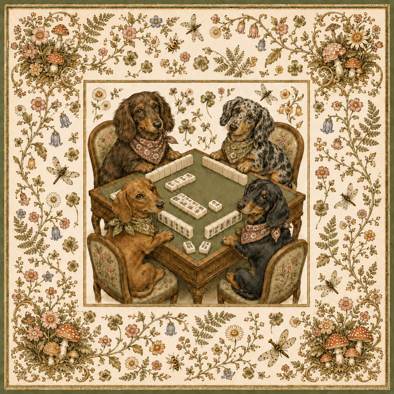 Pat's Monograms Doxie & Daydreams — Dachshund Mat