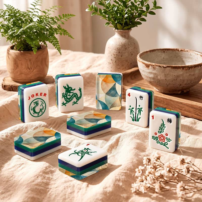 Splash Of Mahj And Color Co. Art Deco Dayz 4Layer — Blue Green