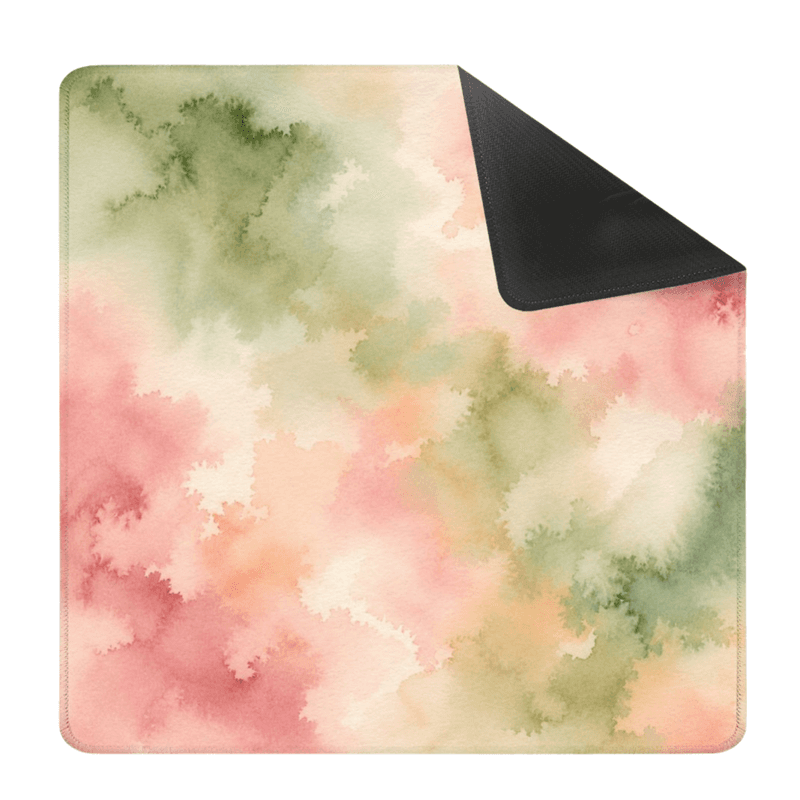 Yolo Mahjong Sage Pink Watercolor Square