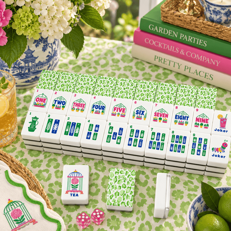 Splash Of Mahj And Color Co. Lime Green Cheetah Garden — Lime Green