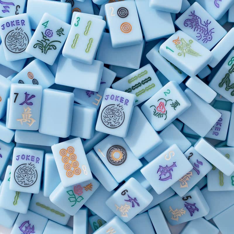 Mahj Days Pastel Blue Classic American Mahjong Tiles