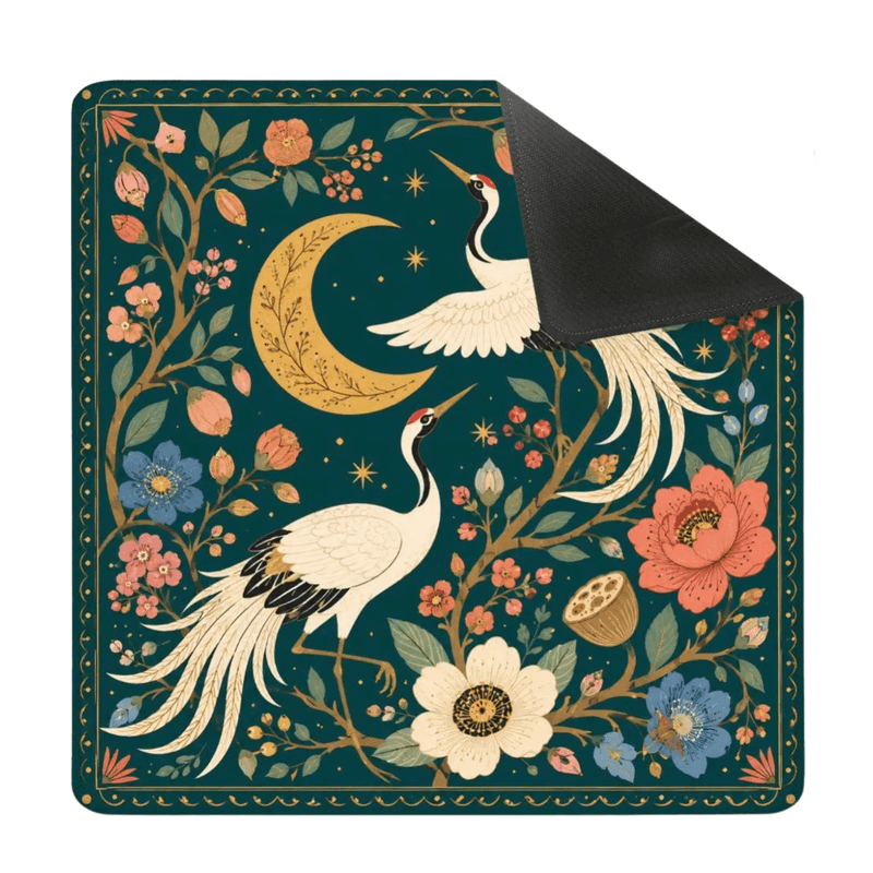 Yolo Mahjong Crane & Moon Floral Chinese Table Mat