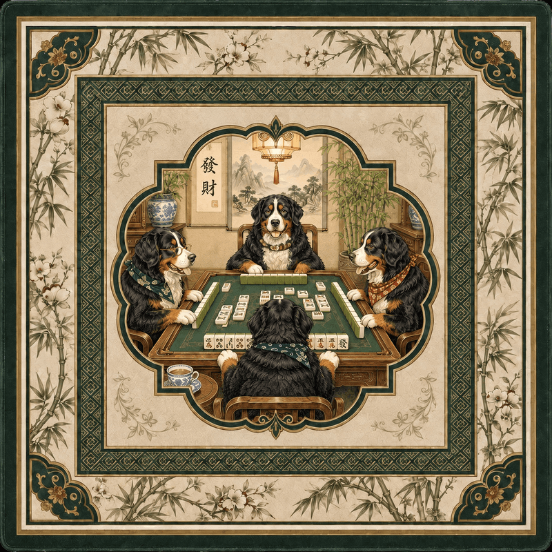 Pat's Monograms The Jade Parlor — Bernese Mountain Dog