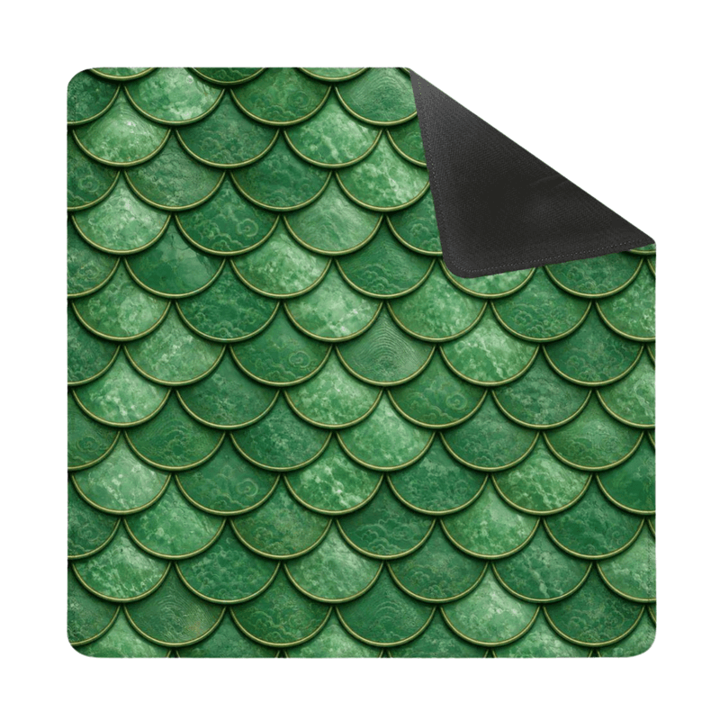 Yolo Mahjong Green Dragon Scales Print