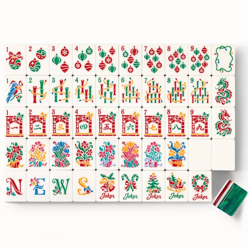 Virora Mahjong Christmas Collection I · Tinselle — Emerald Green