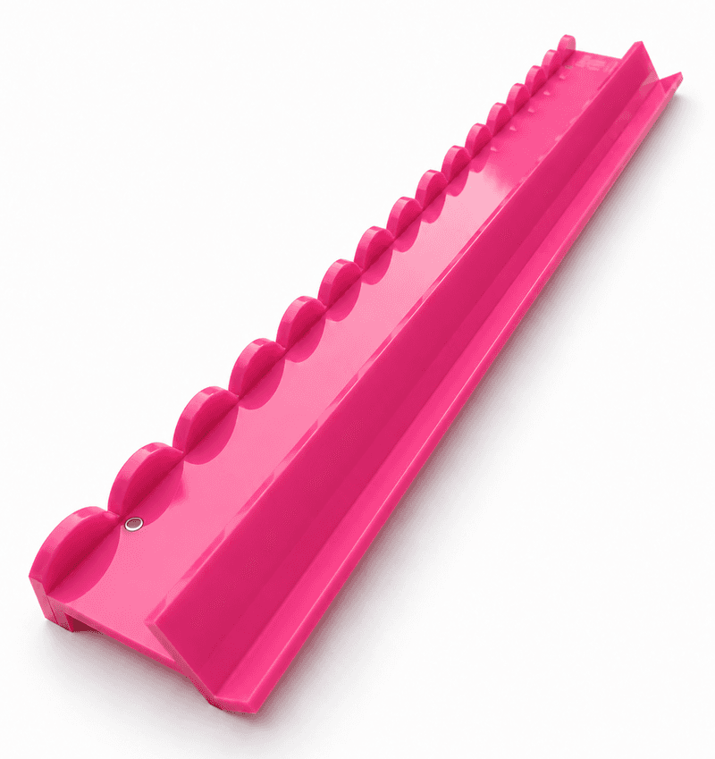 Anders Ruff Design Co. MAHJenta Pink Acrylic Rack Set — Scalloped Pushers — MAHJenta Pink