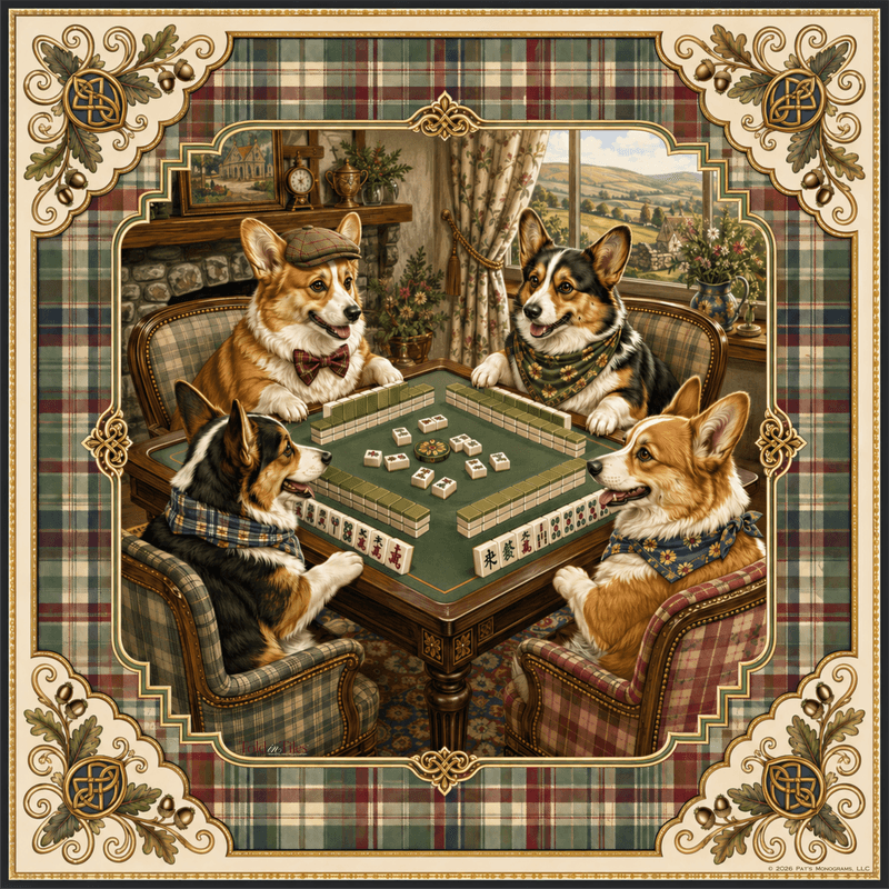 Pat's Monograms Corgi Cottage