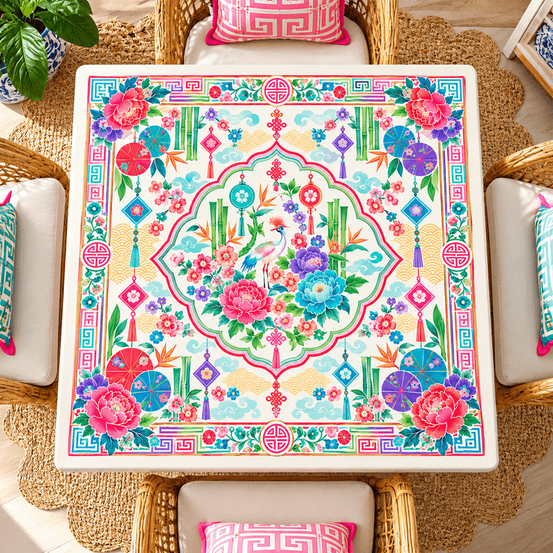 Splash Of Mahj And Color Co. Peony & Parasol Sleek Surface