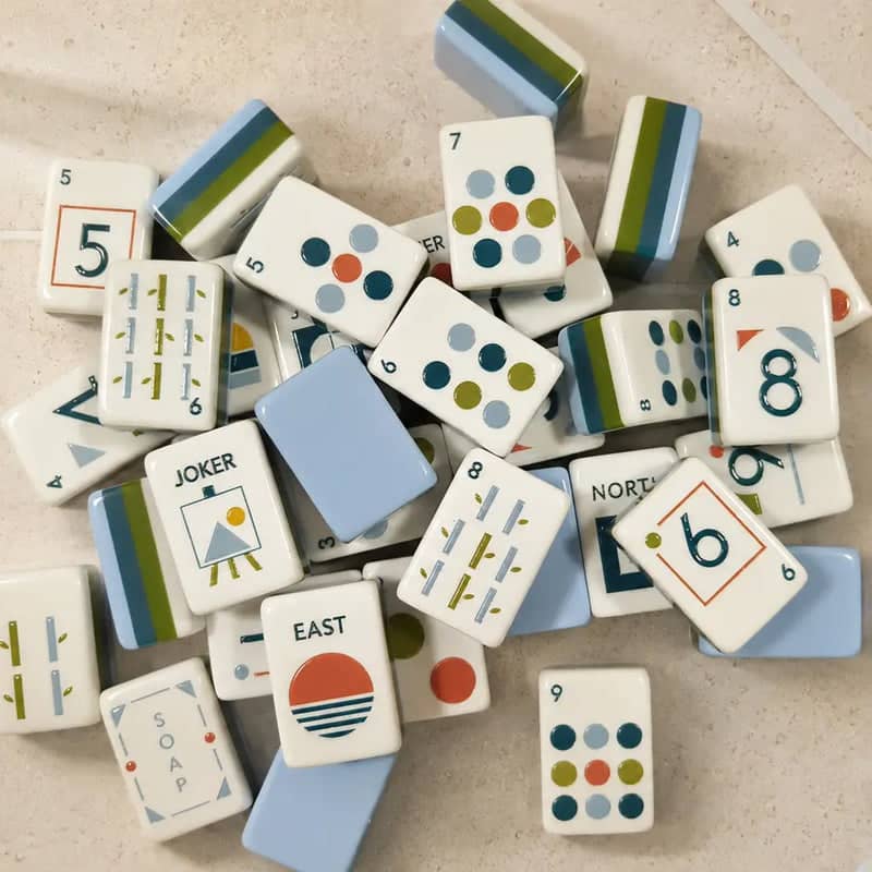 Mahj Days Mid Century Geometric Mahjong Tiles