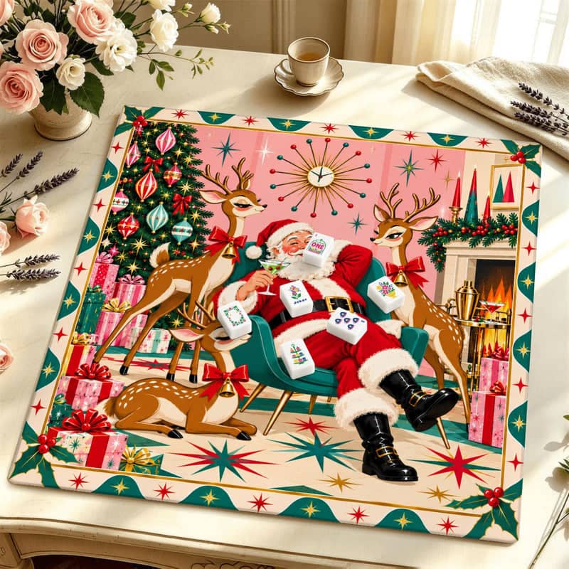 Splash Of Mahj And Color Co. Santa Baby’s Cocktail Hour Sleek Surface