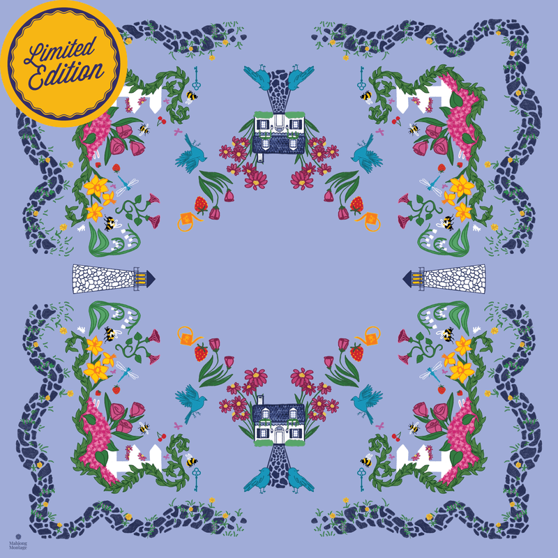 Mahjong Montage Seaside Cottage — Periwinkle Blue