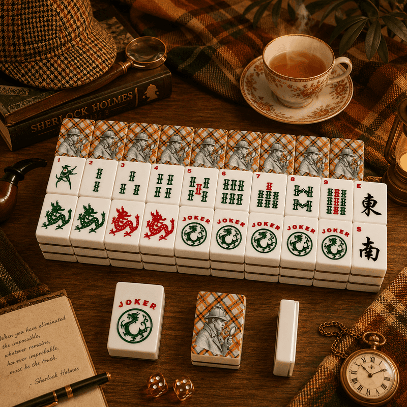 Splash Of Mahj And Color Co. Sherlock Holmes Tweed Plaid American And Carry Case