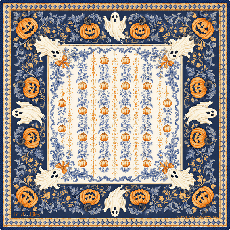 Pat's Monograms Trick or Tiles Halloween
