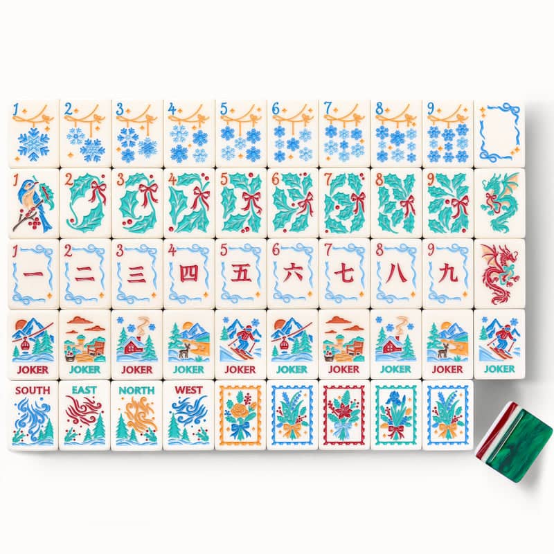 Virora Mahjong Christmas Collection II · NIVALEE — Emerald Green