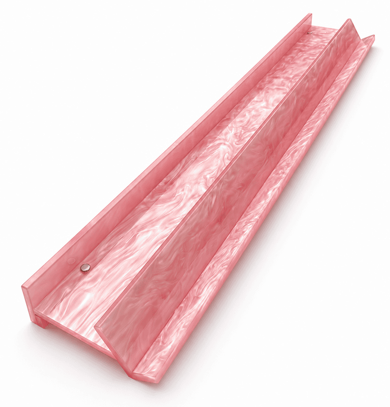 Anders Ruff Design Co. Rosé Pink Pearl Acrylic Rack Set — Straight Pushers — Rosé Pink Pearl