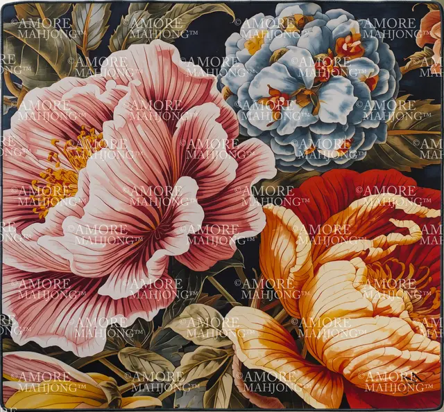 Amore Mahjong Midnight Botanica Mahjong Mat