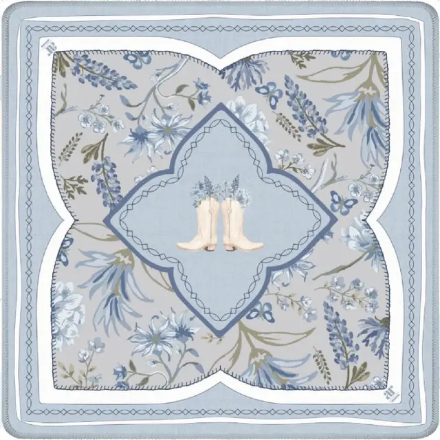 Anders Ruff Design Co. Bluebonnet Trails Boots Mahjong Mat