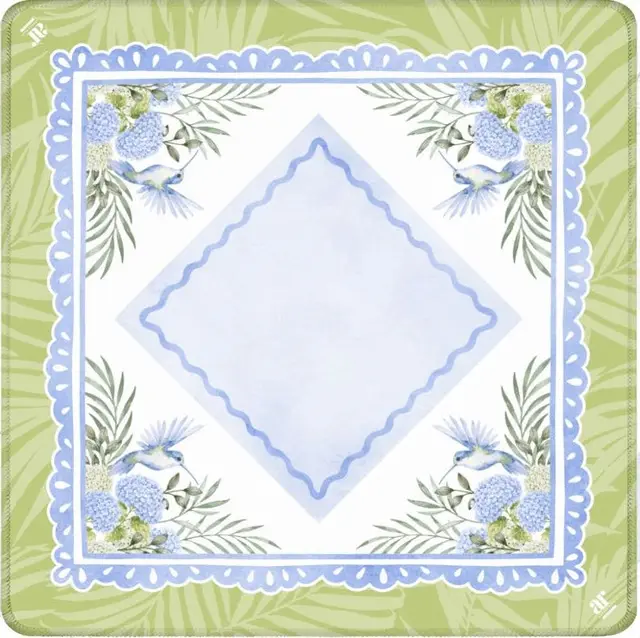 Anders Ruff Design Co. Hummingbird Hydrangea Mahjong Mat