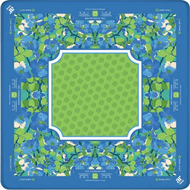 Anders Ruff Design Co. Palm Beach Ocean Blue Green Mahjong Mat