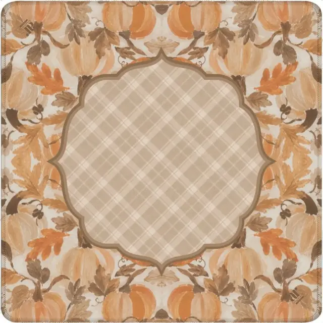 Anders Ruff Design Co. Pumpkin Plaid Mahjong Mat