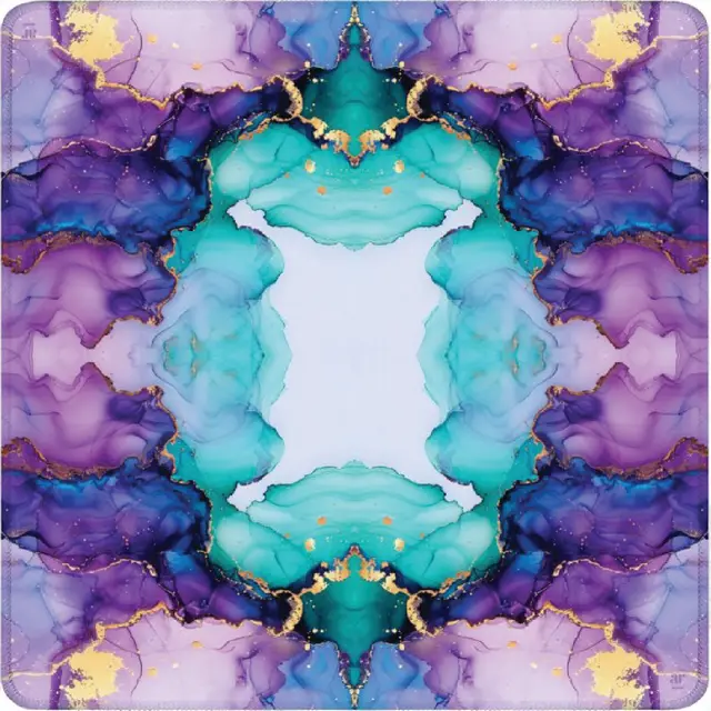 Anders Ruff Design Co. Purple & Aqua Marble Mahjong Mat