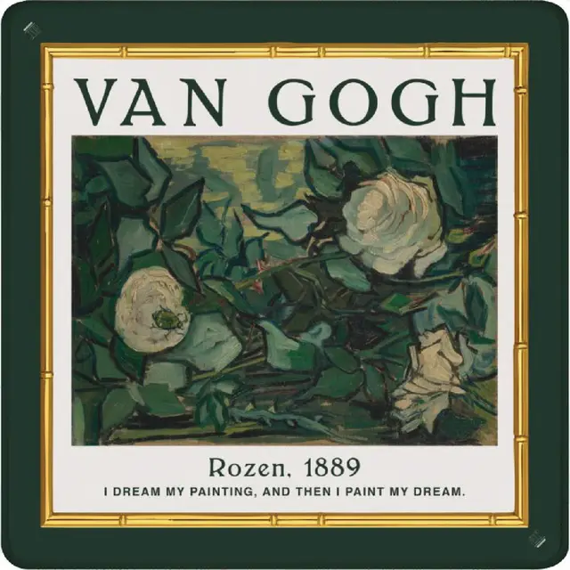 Anders Ruff Design Co. Van Gogh Rozen & Roses Reversible Mahjong Mat