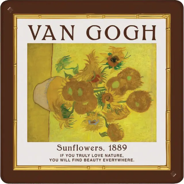 Anders Ruff Design Co. Van Gogh Sunflowers & Irises Reversible Mahjong Mat