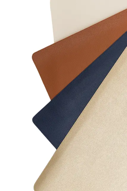 Bam Bird Boutique Vegan Leather Mahjong Mat (with plastic storage tube) — Navy