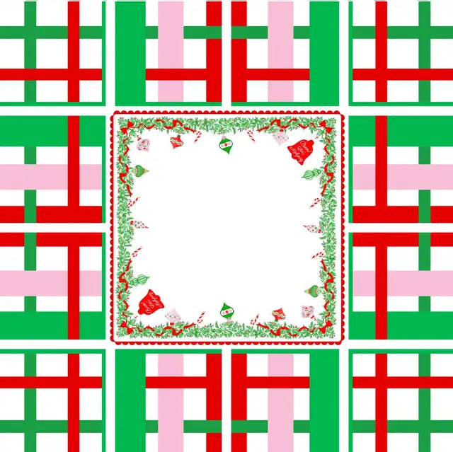 Bam Let's Mahjong Holly Jolly Christmas Mahjong Mat