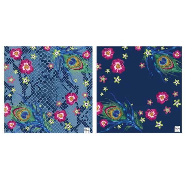 Bespoke Mahjong DOUBLE-SIDED MAT | Double the Fun/Darjeeling Peacock Mat