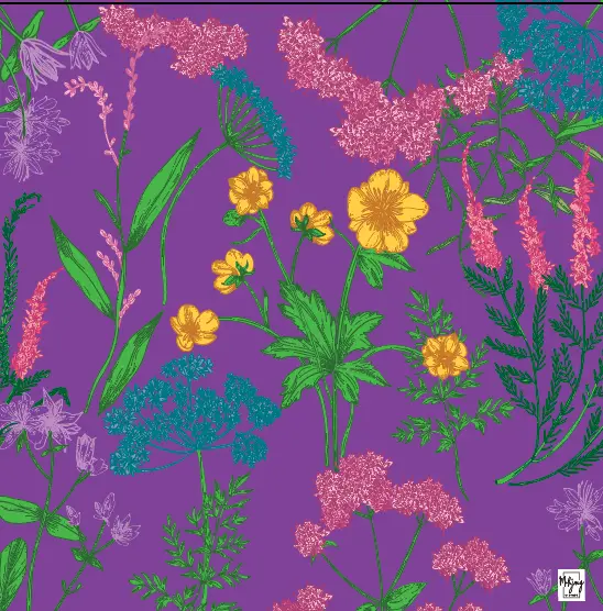 Bespoke Mahjong GARDEN GLOW MAT - WILD ORCHID