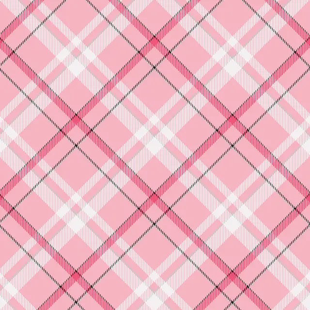 Bespoke Mahjong TARTAN PLAID - PREPPY PINK