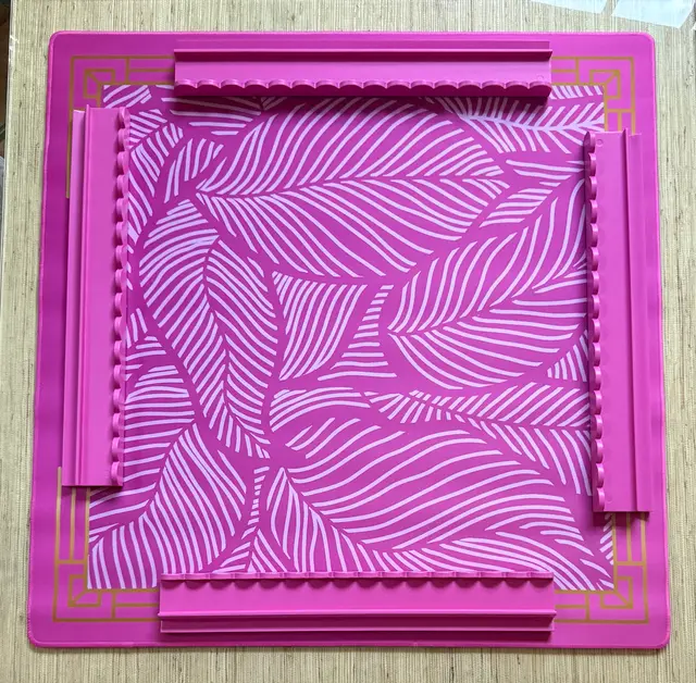 Bird & Bamboo The Paradise Mahjong Mat - Passion Pink