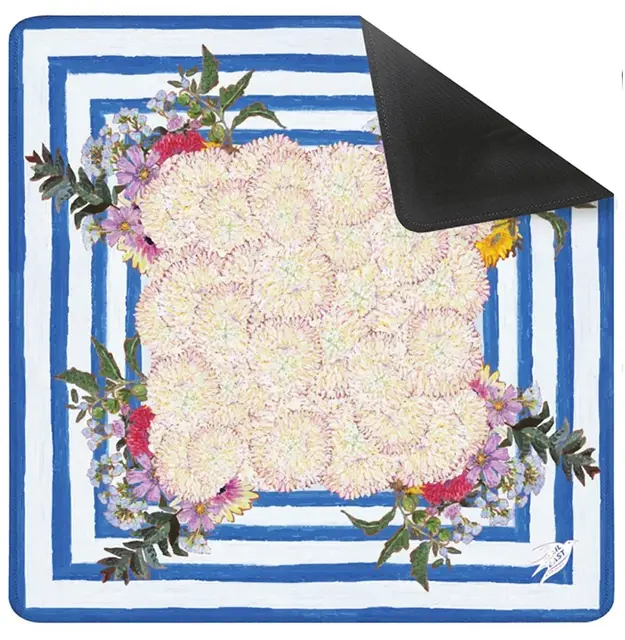 Dot Crak Bam Boom Trail East Studios Homecoming Bouquet Mahjong Leather Look Mat