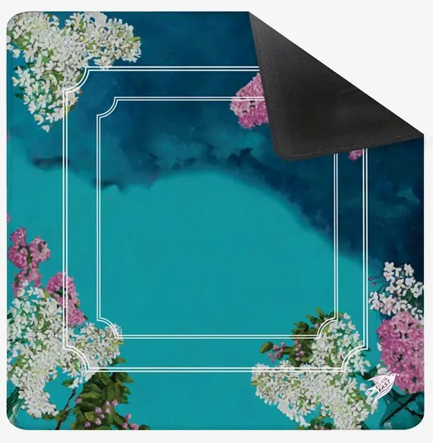 Dot Crak Bam Boom Trail East Studios Serene Lilacs Mahjong Leather Look Mat