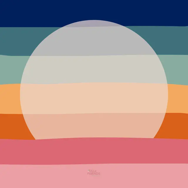 Four Friends Mahjong Sunset Mahjong Mat