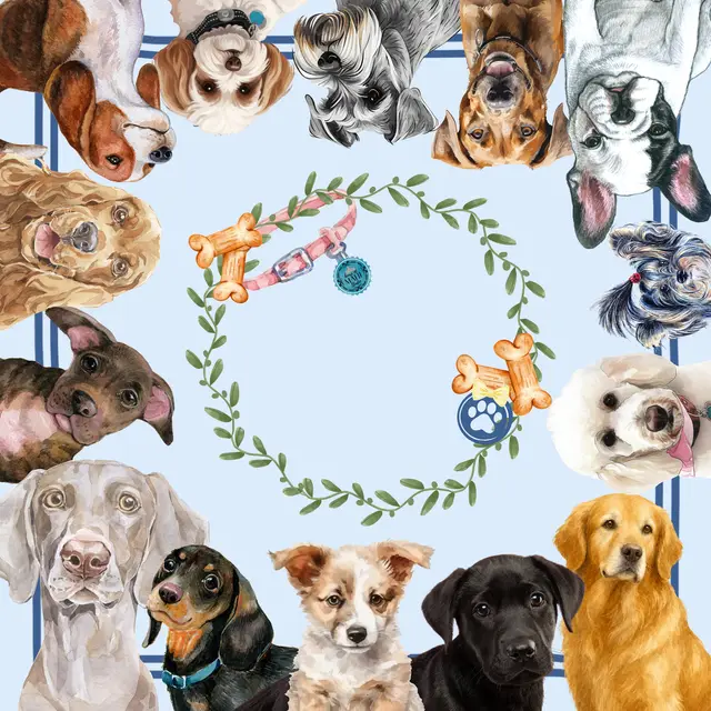 House of Mahj Paws for Mahjong Mat 33" x 33" (Ship Rolled up)