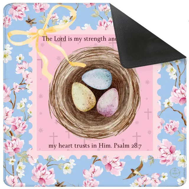 House of Mahj Trust in Him * EASTER * Mahjong Mat 33" x 33" (Ship Rolled up)