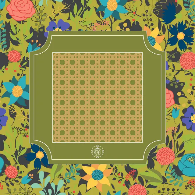 House of Mahj Wildflower Mahjong Mat 33" x 33" (Ship Rolled Up)