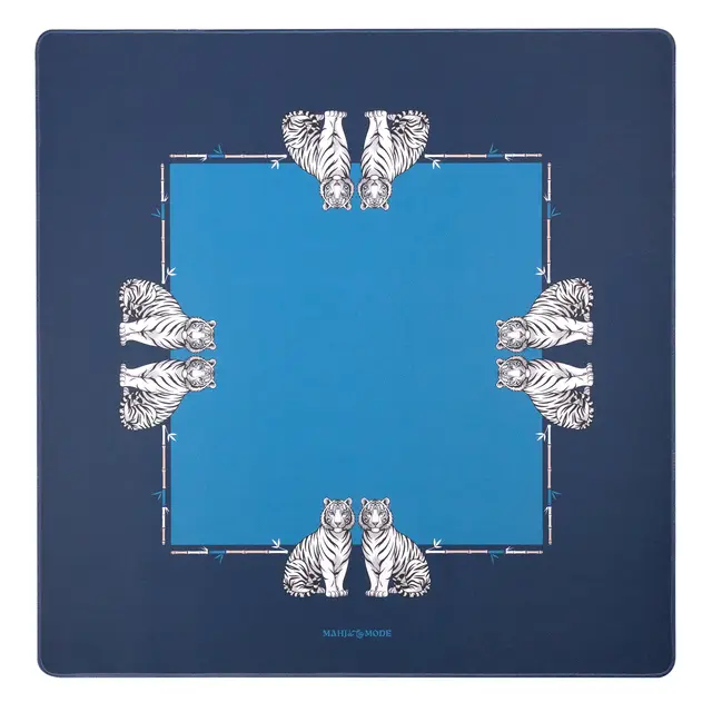 Mahj a la Mode The White Tigers Den Mat - Turquoise