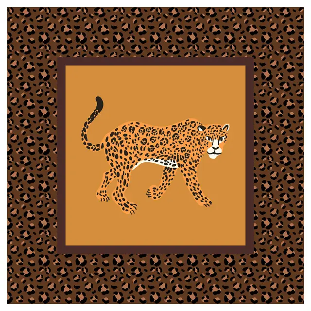 Mahj Days Wild Leopard Print Mahjong Mat