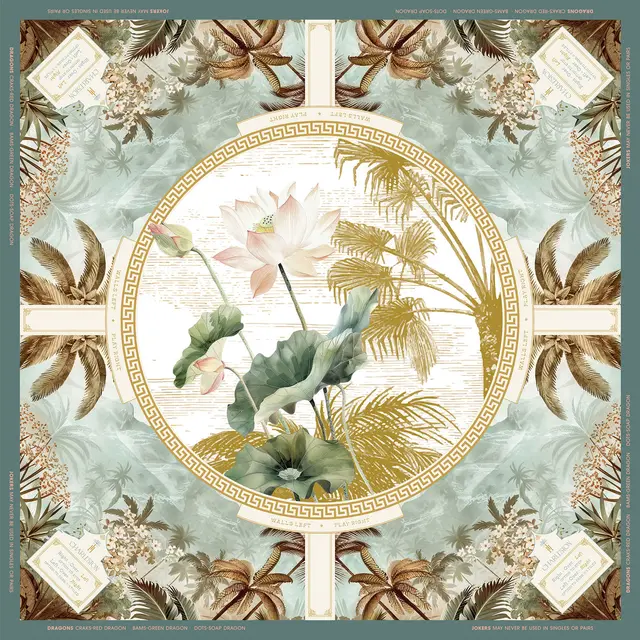 Mahj Tile Haus White Lotus Mat