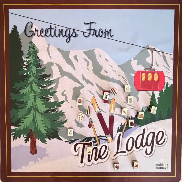 Mahjong Montage Winter Lodge Mahjong Mat