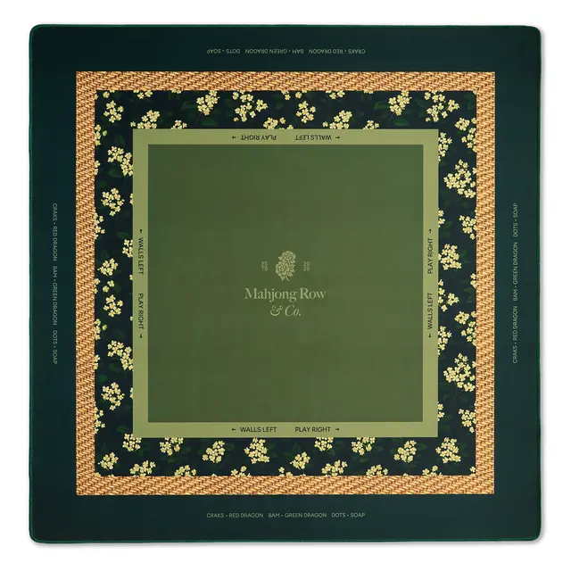 Mahjong Row & Co. Osmanthus Grove Mahjong Mat — Green