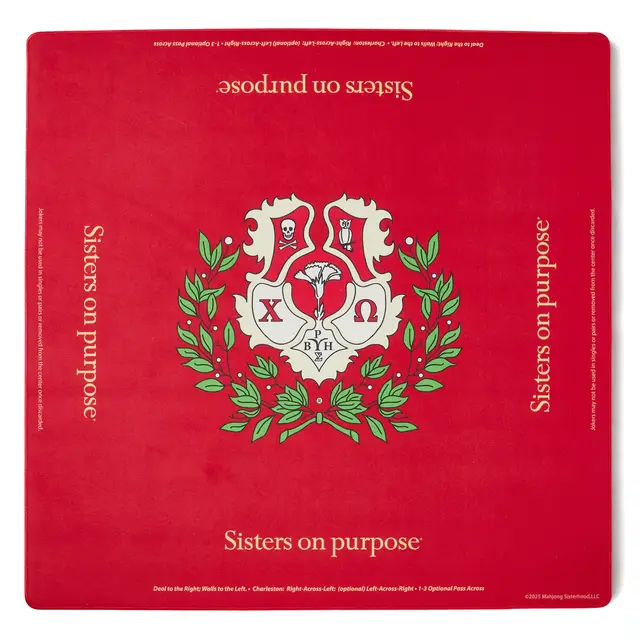 Mahjong Sisterhood Chi Omega Mahjong Mat