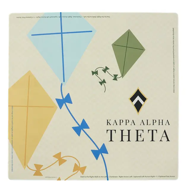 Mahjong Sisterhood Kappa Alpha Theta Mahjong Mat — Kites Flying HIgh