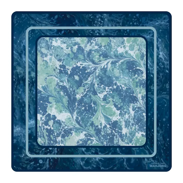 Middle & Main Mahjong Painted Water Florentine Mat