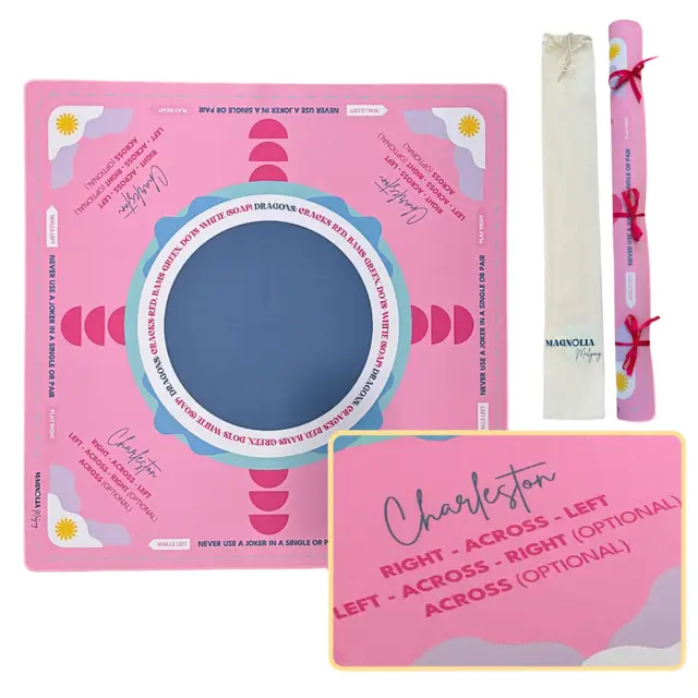 Morningside Mahjong Morningside Mahjong Neoprene Charleston Learning Mat ***OPEN BOX*** — Light Pink